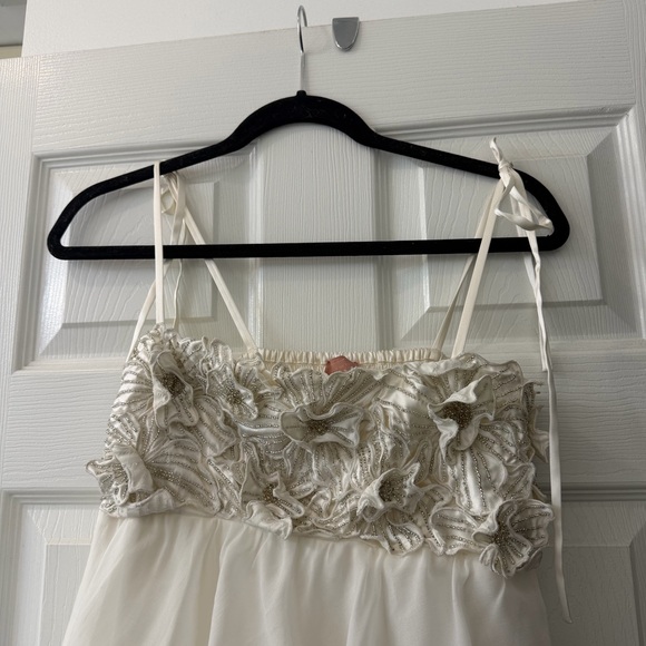 Show Me Your MuMu Gabriella Maxi Dress in White Enchanted Embellishment Sz M - Picture 6 of 7